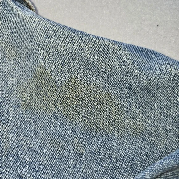 Vintage Wrangler HERO Denim Trucker Jacket M Blue Y2K Distressed 90s Streetwear - Picture 15 of 16